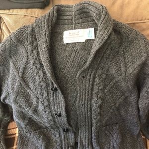 Aran Sweater market Men’s Shawl Neck Diamond Cardigan